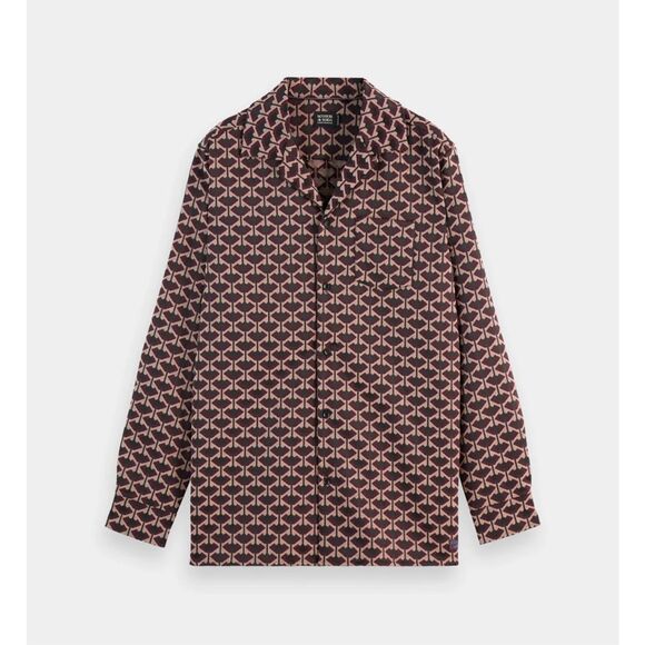 Scotch & Soda NWT Regular-Fit Jacquard Shirt Beige Large - Picture 1 of 6